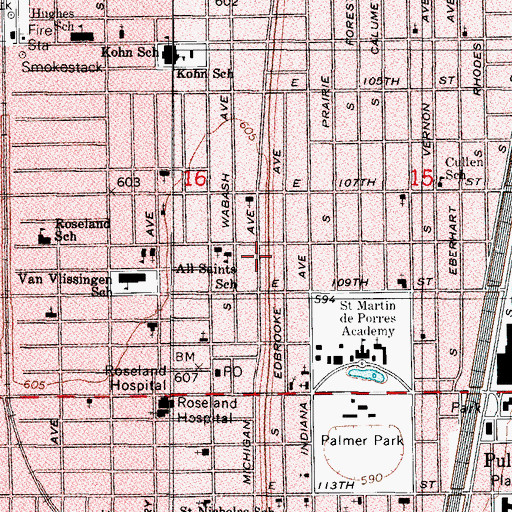 Topographic Map of Church of Today, IL