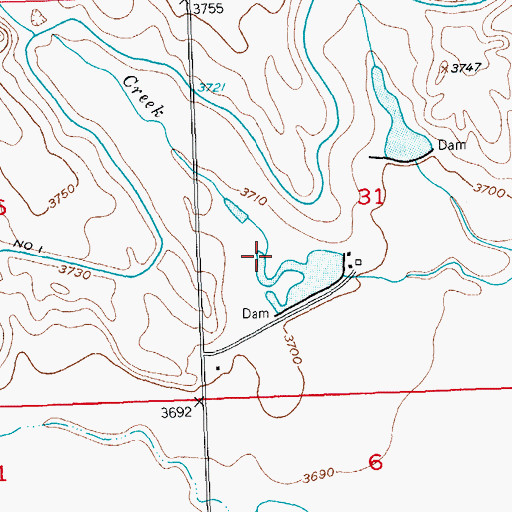 Topographic Map of Duck Creek, CO