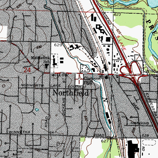 Topographic Map of Clarkson Park, IL