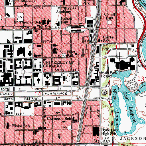 Topographic Map of The Cloisters, IL