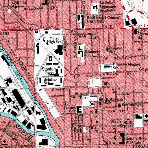 Topographic Map of Claybourn Gospel Church, IL
