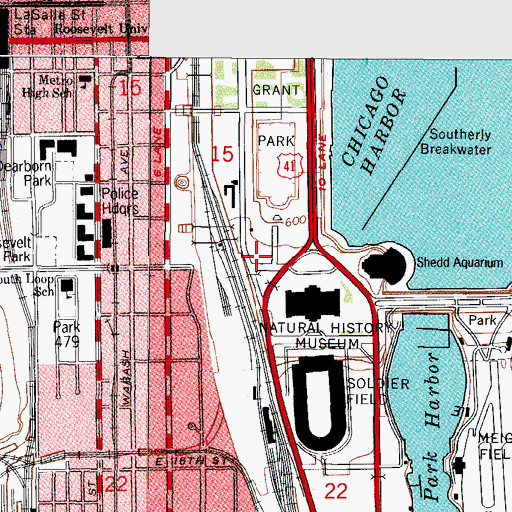 Topographic Map of Columbus Memorial, IL