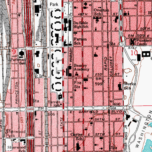 Topographic Map of Cosmopolitan Peoples Community Church, IL