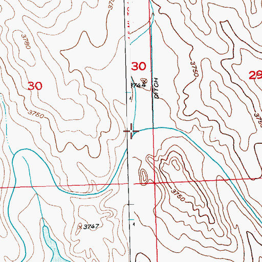 Topographic Map of Johnson Draw, CO