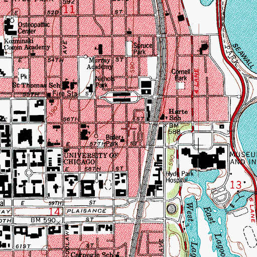 Topographic Map of Crossroads International Student Center, IL