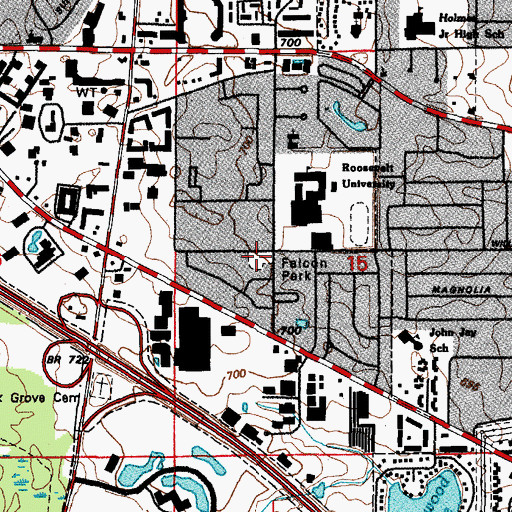 Topographic Map of Falcon Park, IL