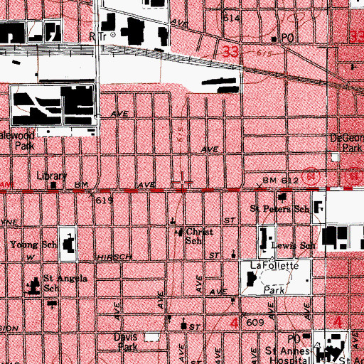 Topographic Map of Faith Restoration Miracle Church, IL