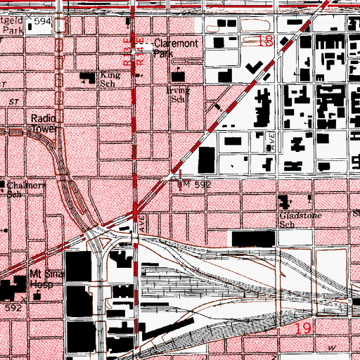 Topographic Map of Faith Temple Community Church, IL