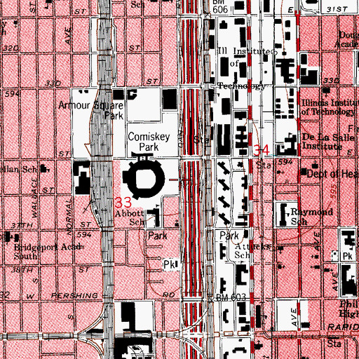 Topographic Map of Family Pray Band Holiness Church, IL