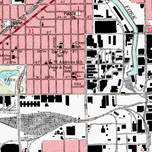 Topographic Map of Felician Sisters School, IL