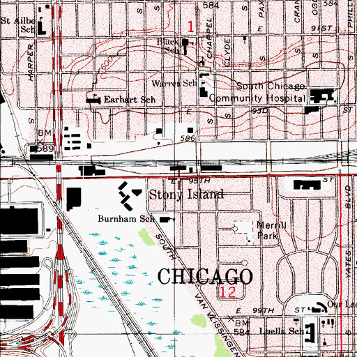 Topographic Map of Fellowship Christian Academy, IL