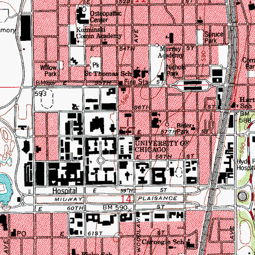 Topographic Map of Fenn House, IL