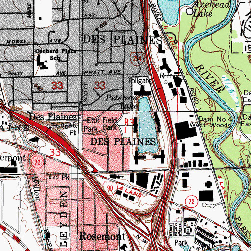 Topographic Map of Field Park, IL