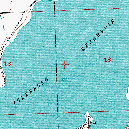 Topographic Map of Julesburg Reservoir, CO
