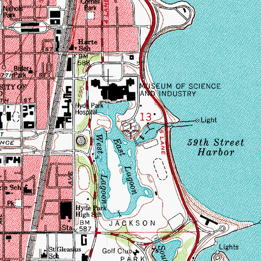 Topographic Map of Fisheries Building (historical), IL