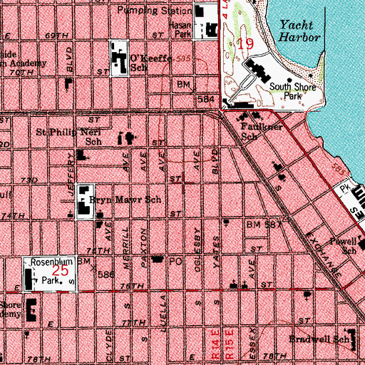 Topographic Map of Florences Academy for Learning, IL