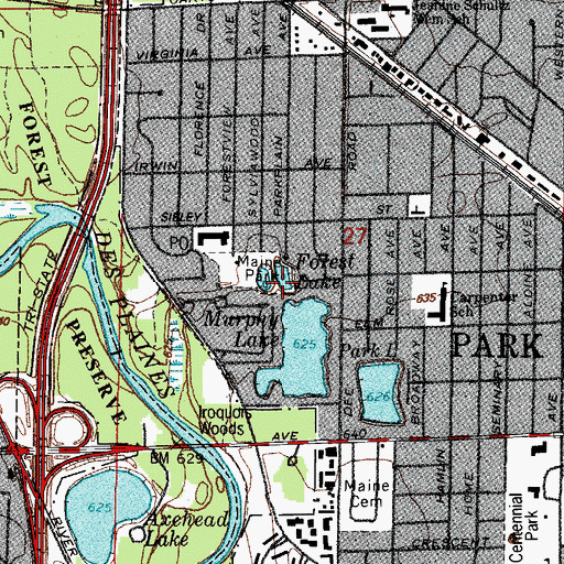 Topographic Map of Forest Lake, IL