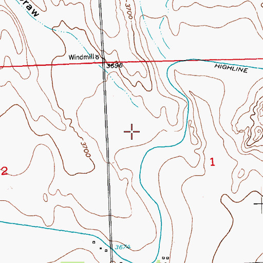 Topographic Map of Sedgwick Draw, CO