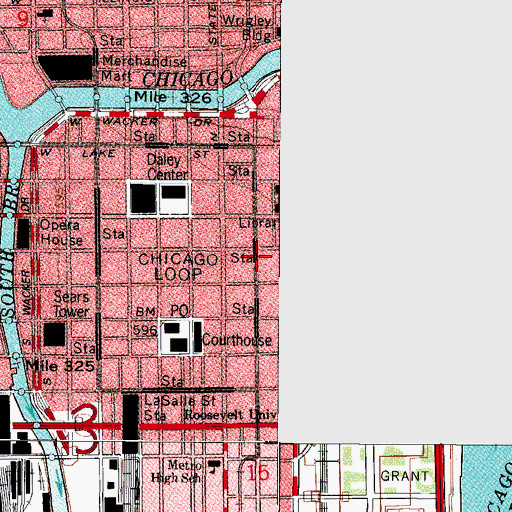 Topographic Map of Freemans Fashion Academy, IL