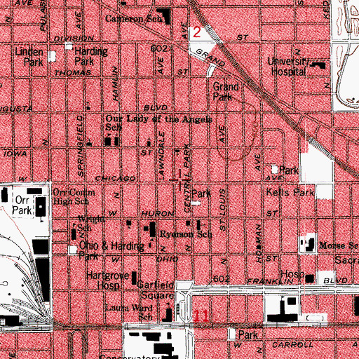 Topographic Map of Freewill Church of God in Christ, IL