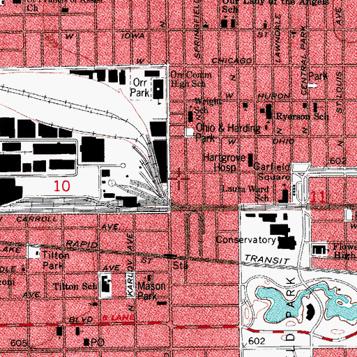 Topographic Map of Full Gospel Outreach Mission, IL