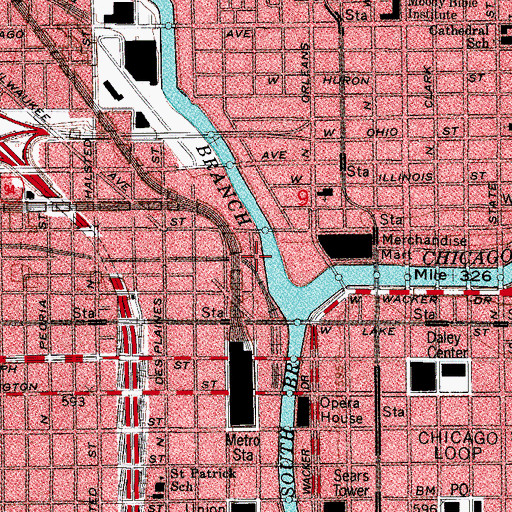Topographic Map of Fulton House, IL