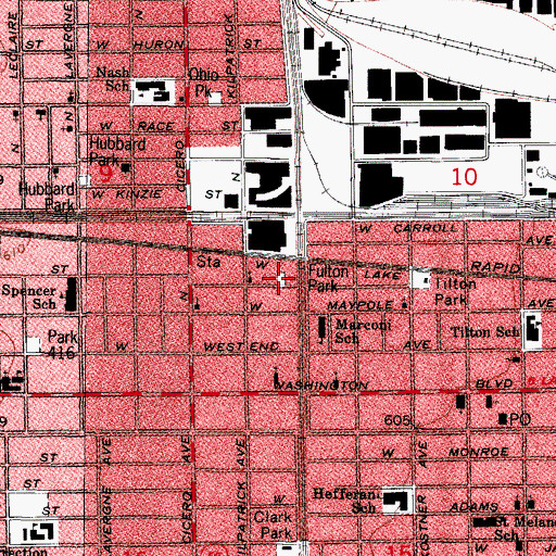 Topographic Map of Fulton Park, IL
