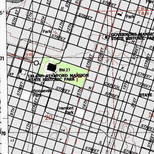 Topographic Map of California Vietnam Veterans Memorial, CA