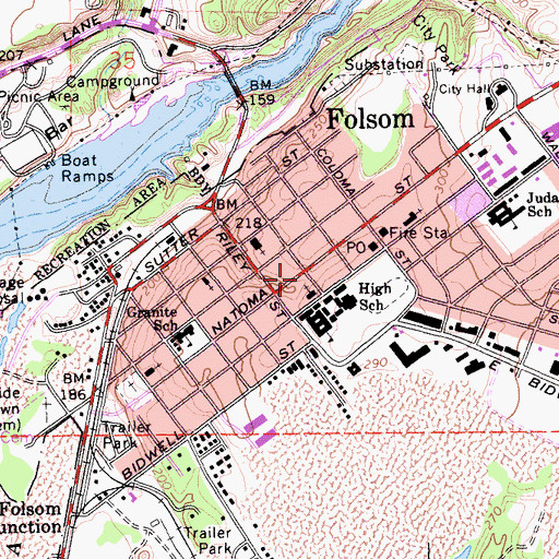 Topographic Map of Community Bible Church, CA