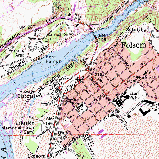 Topographic Map of Faith Evangelical Presbyterian Church, CA