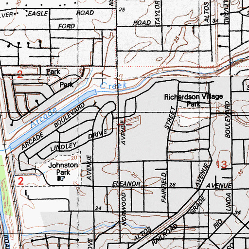 Topographic Map of North del Rio School Park, CA