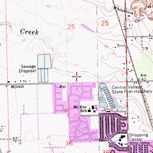 Topographic Map of Camden Park, CA