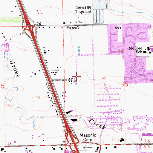 Topographic Map of Ellen Feickert Elementary School, CA