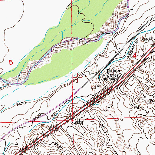 Topographic Map of Italian Caves, CO