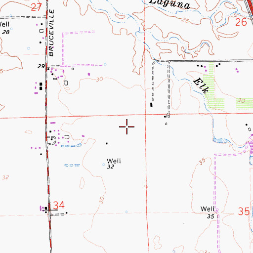 Topographic Map of Foulks Park, CA