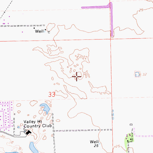 Topographic Map of Foulks Ranch Elementary School, CA