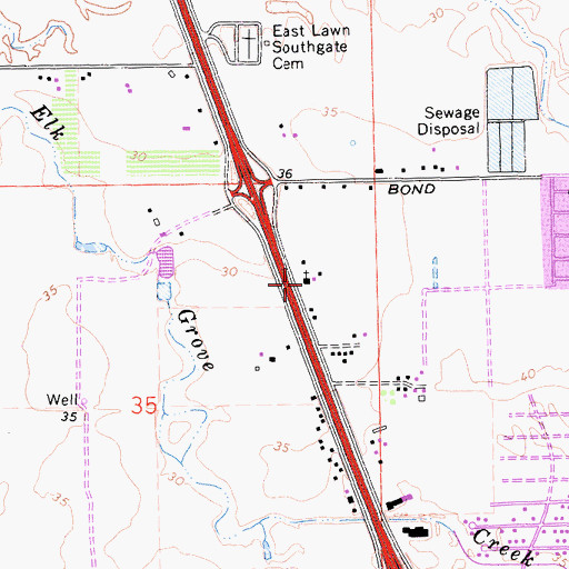 Topographic Map of Full Gospel Community Church, CA