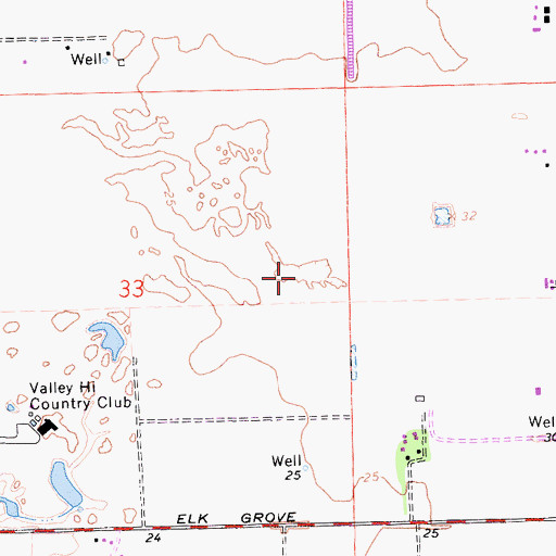Topographic Map of Kloss Park, CA