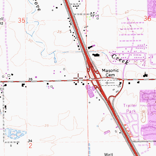 Topographic Map of New Life Assembly of God Church, CA