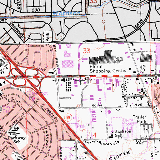 Topographic Map of Victory Outreach Church, CA