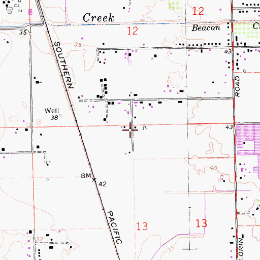 Topographic Map of Vintage Park, CA