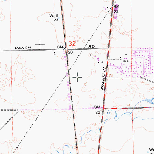 Topographic Map of Womack Park, CA