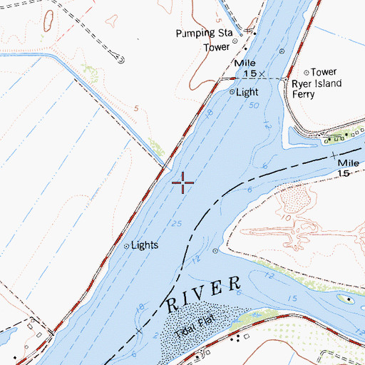 Topographic Map of Cliff House Fishing Access Area, CA