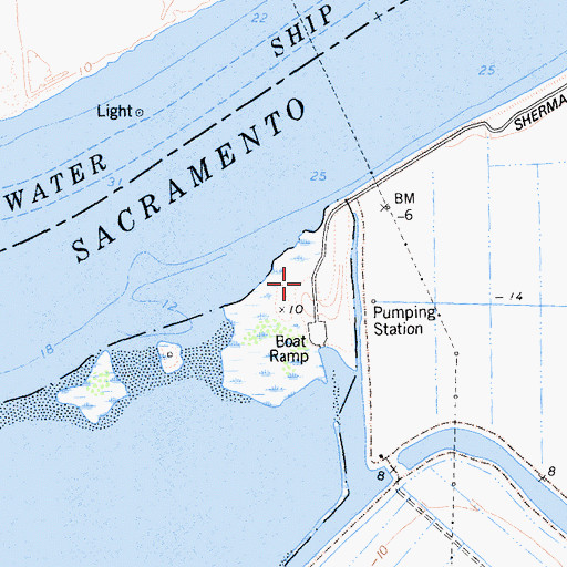 Topographic Map of Sandy Beach Park, CA