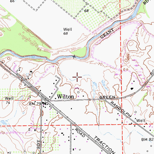 Topographic Map of Wilton Indian Rancheria (historical), CA