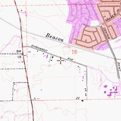 Topographic Map of Citadel Baptist Church, CA