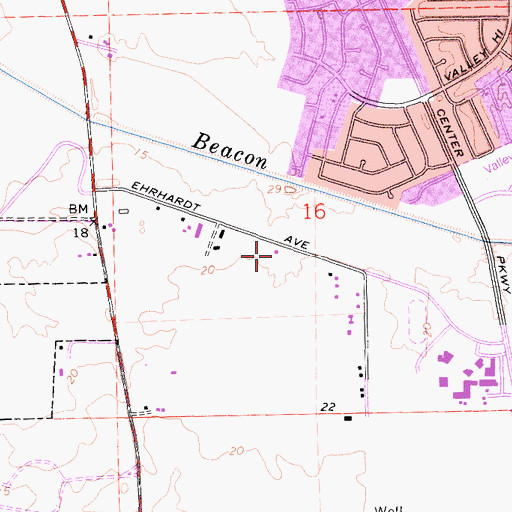 Topographic Map of Citadel Baptist Elementary School (historical), CA