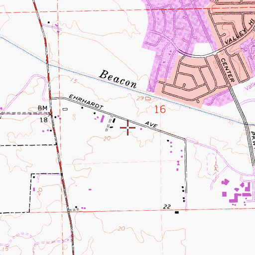 Topographic Map of Citadel Baptist High School (historical), CA