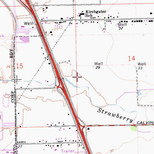 Topographic Map of Countryside Community Park, CA