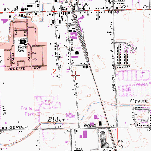 Topographic Map of Frasinetti Winery, CA